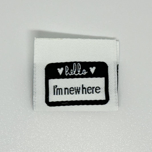 New Here Woven Label image 0