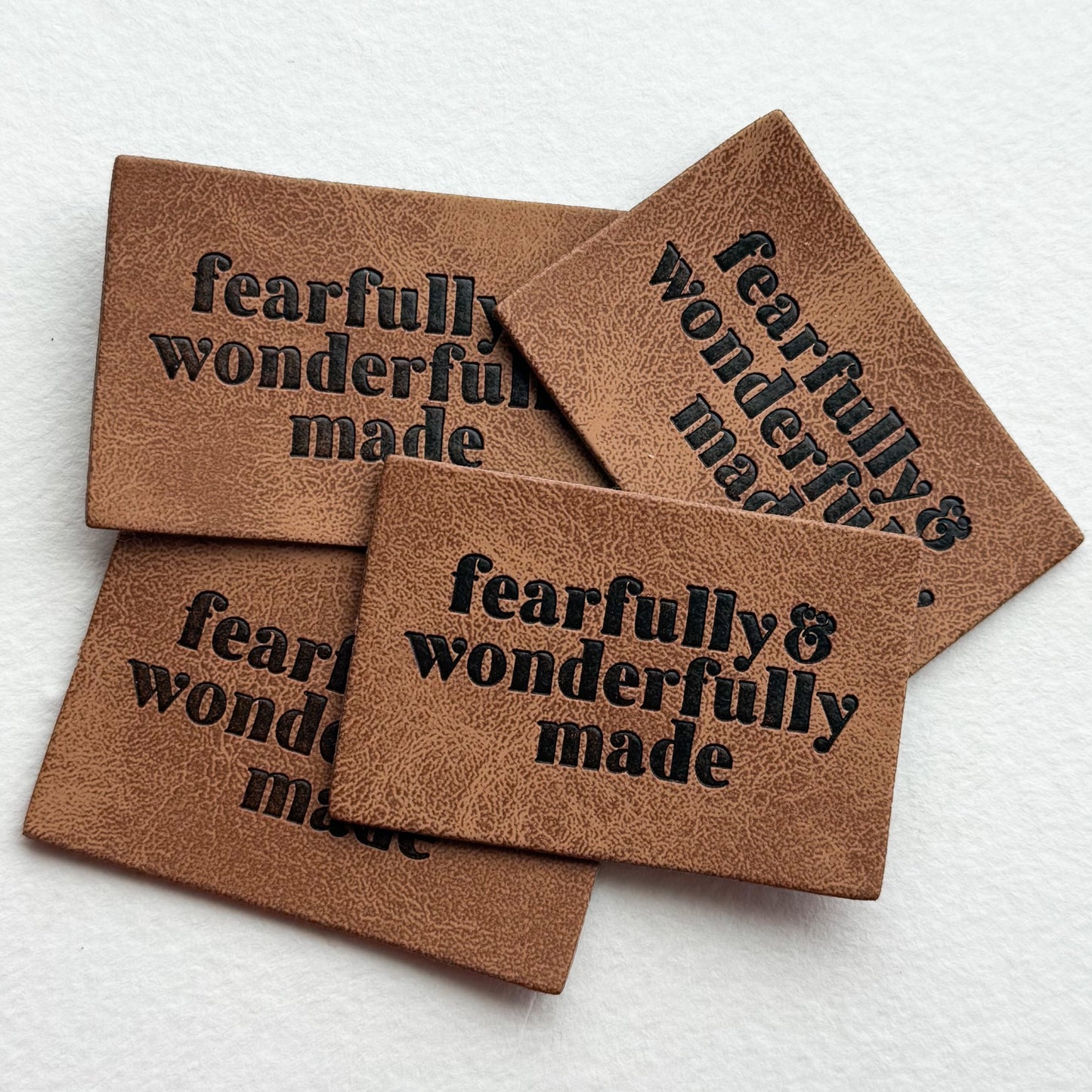 Fearfully and Wonderfully Made Faux Leather Patch image 1