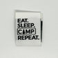 Sleep Camp Repeat GLOW IN THE DARK Woven Label image 0