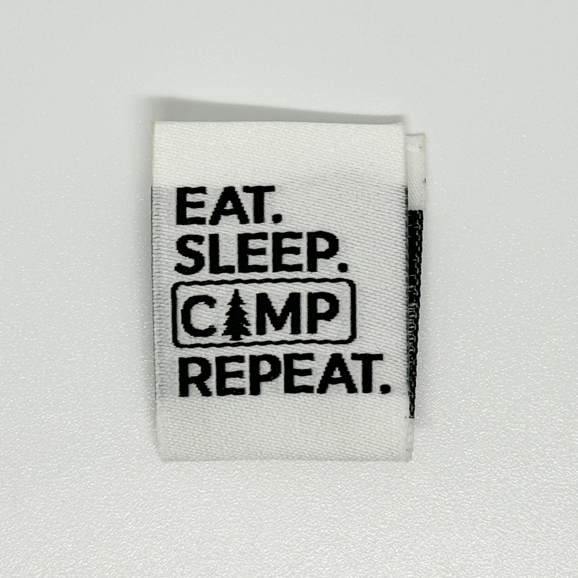 Sleep Camp Repeat GLOW IN THE DARK Woven Label image 0