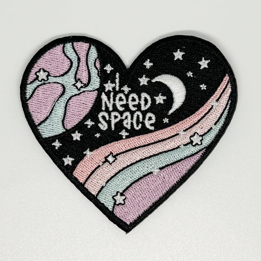 I Need Space Embroidered Iron On Patch  image 0