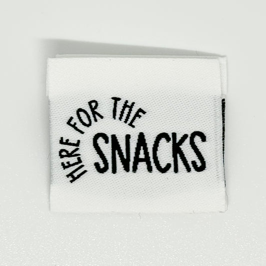 Here for the Snacks Woven Label image 0