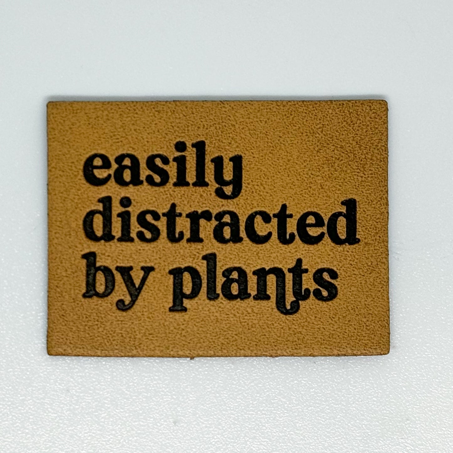 Distracted by Plants Faux Leather Patch image 0