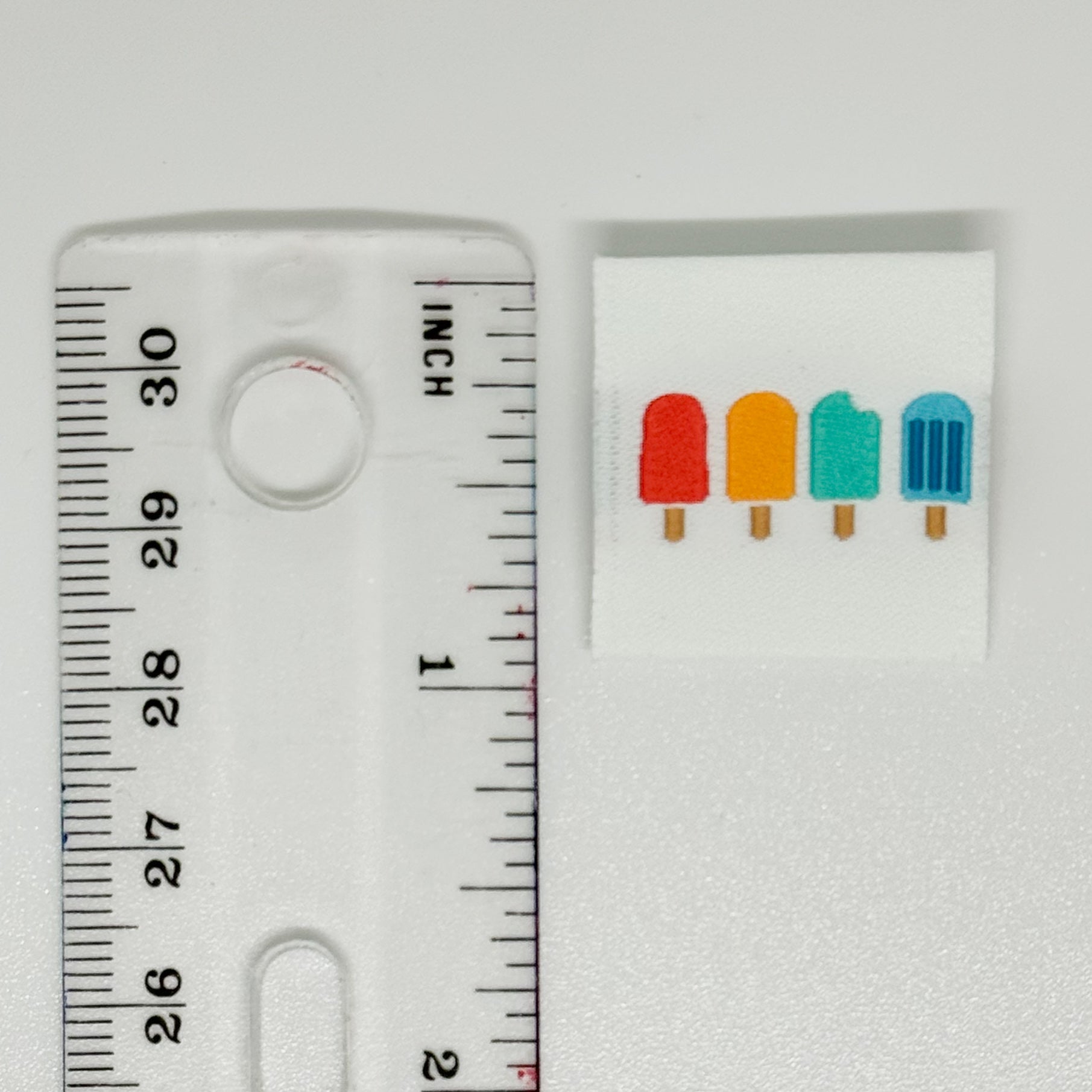 Colorful Popcicles Woven Label image 2