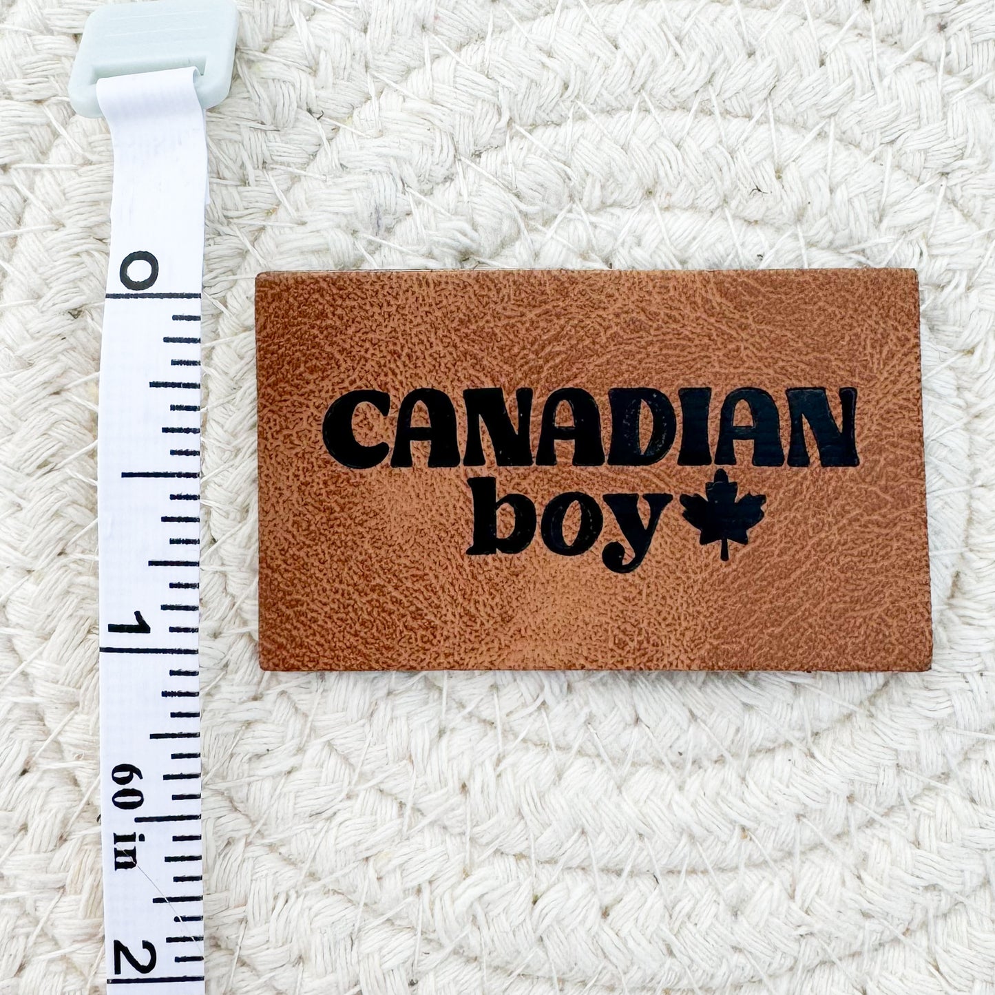 Canadian Boy Faux Leather Patch image 1