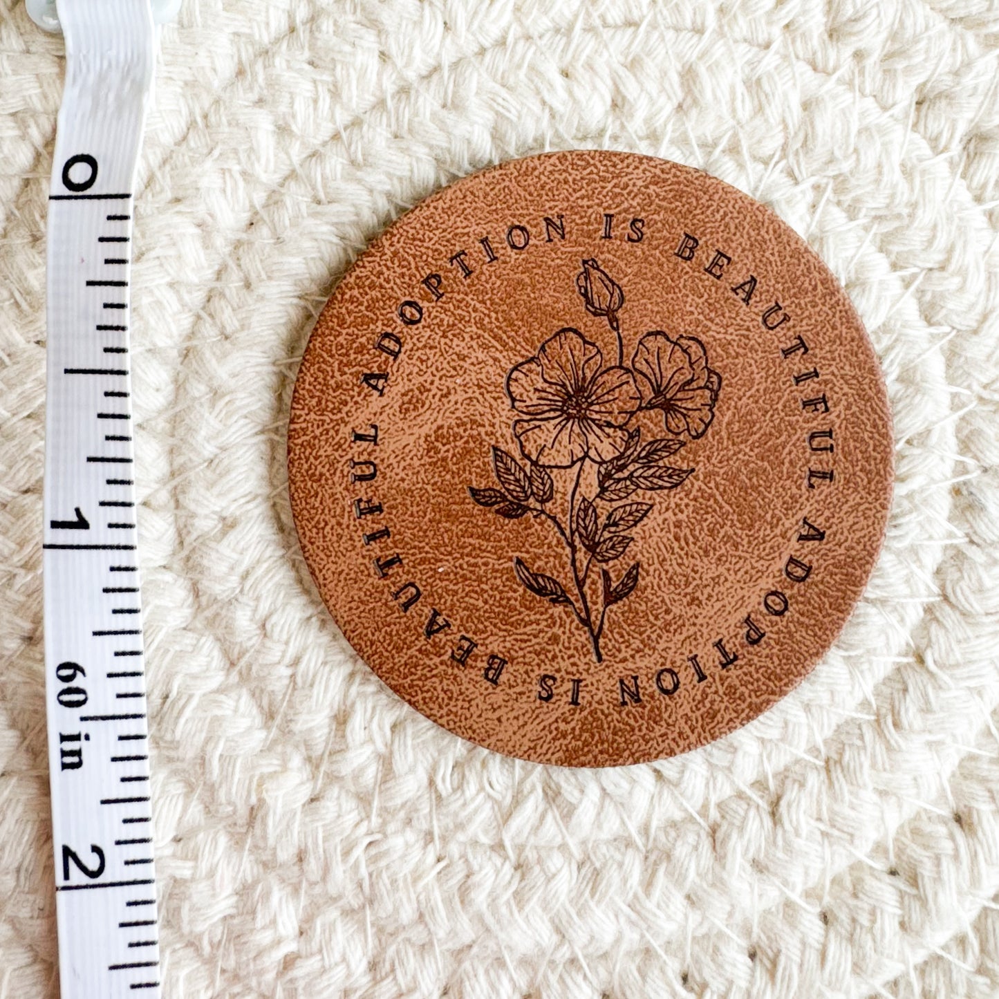 Adoption is Beautiful Faux Leather Patch