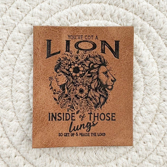 Lion Lungs Faux Leather Patch