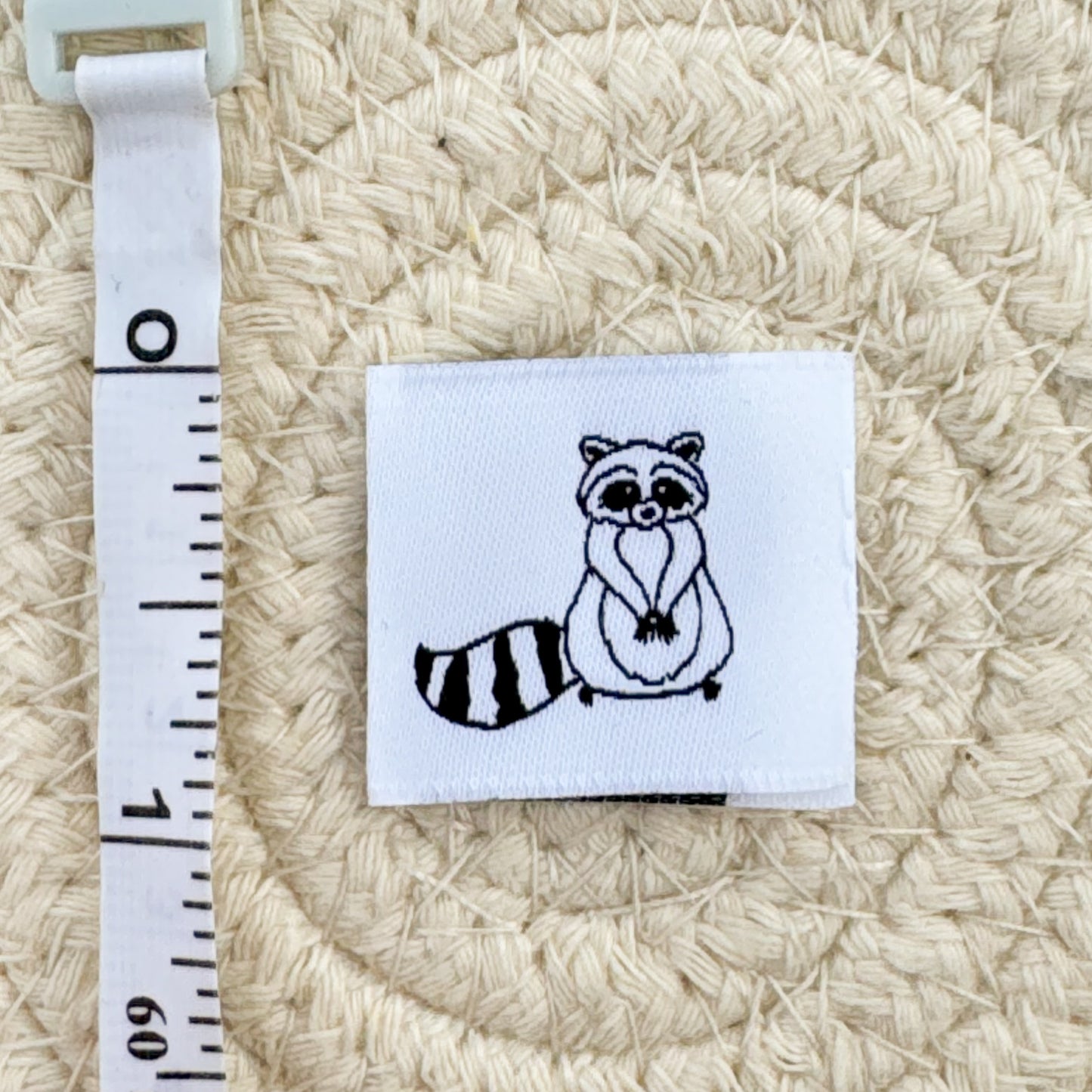 Raccoon Woven Label