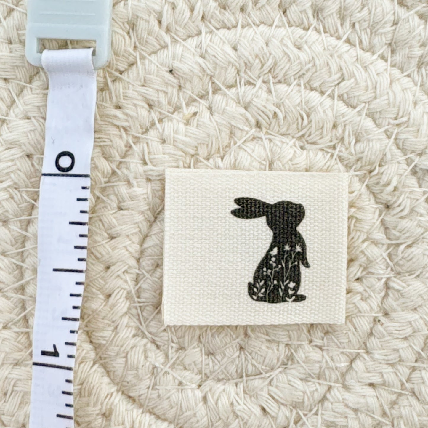 Floral Bunny Cotton Label