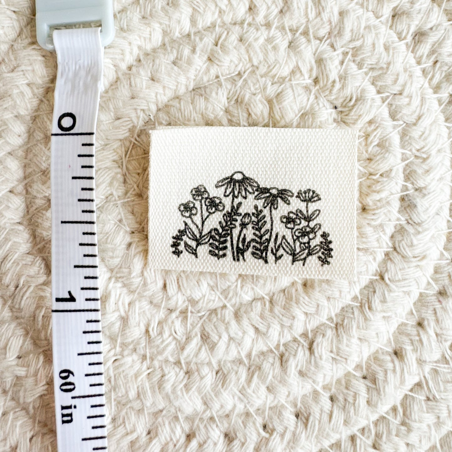 Flower Garden Cotton Label