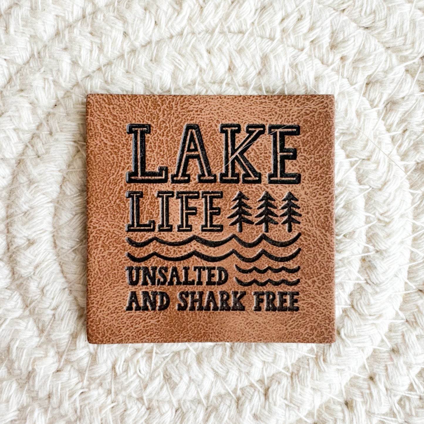 Lake Life Faux Leather Patch