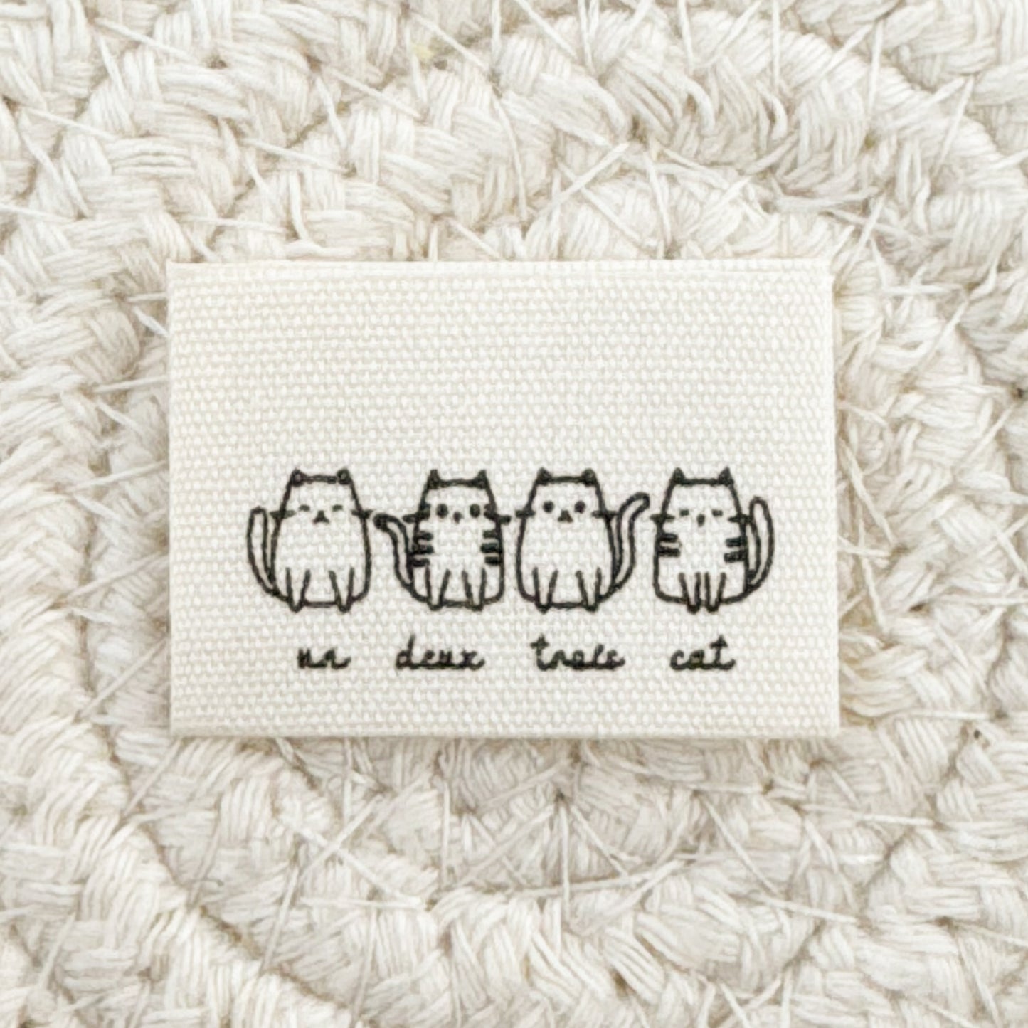 French Cats Cotton Label