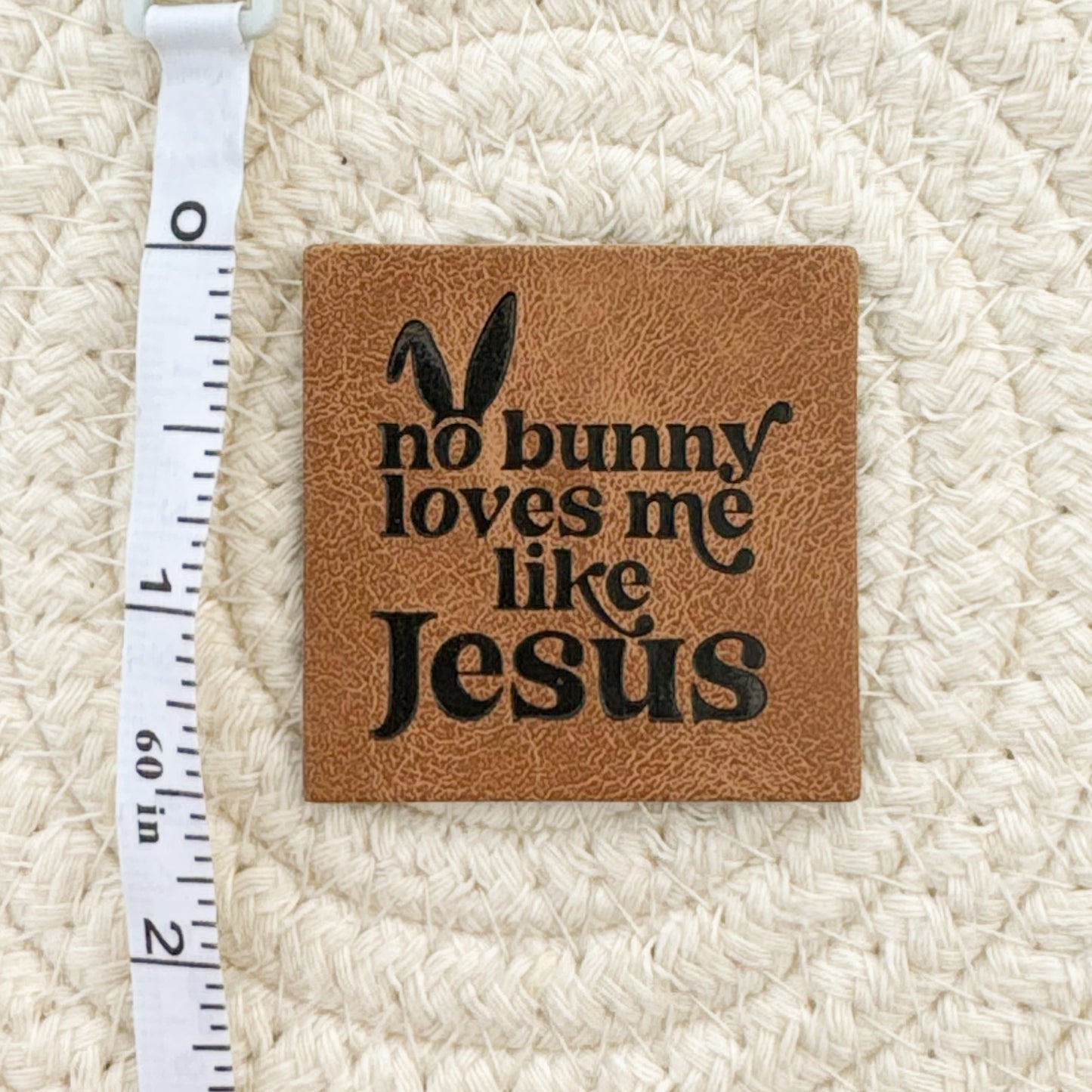 Jesus Bunny Faux Leather Patch