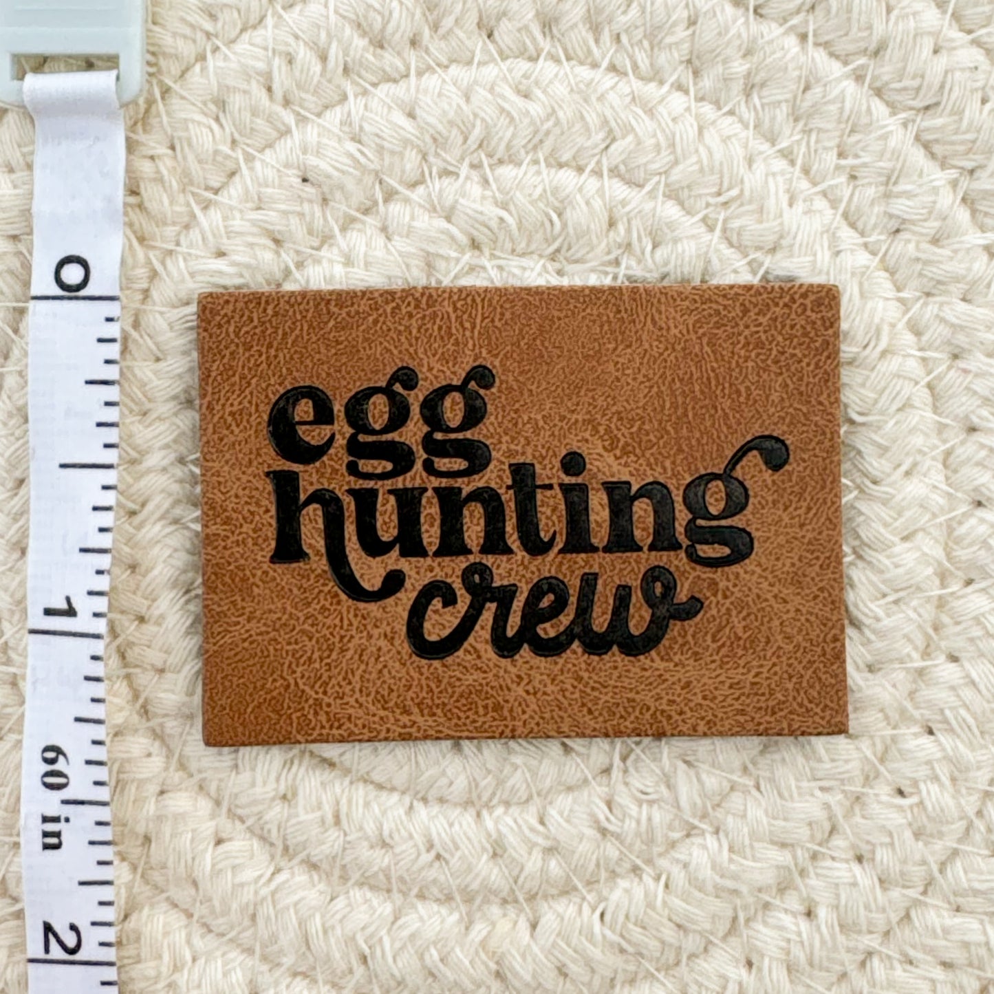 Egg Hunting Crew Faux Leather Patch