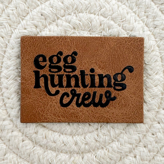 Egg Hunting Crew Faux Leather Patch