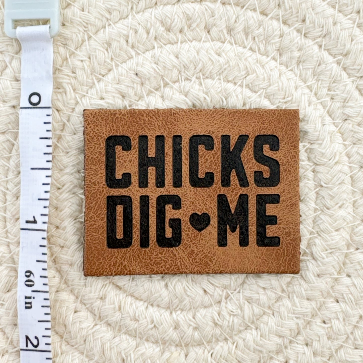 Chicks Dig Me Faux Leather Patch