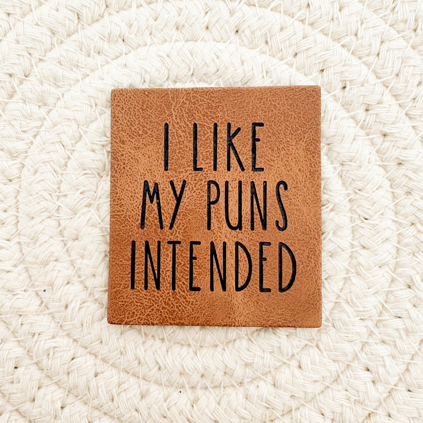 Puns Faux Leather Patch