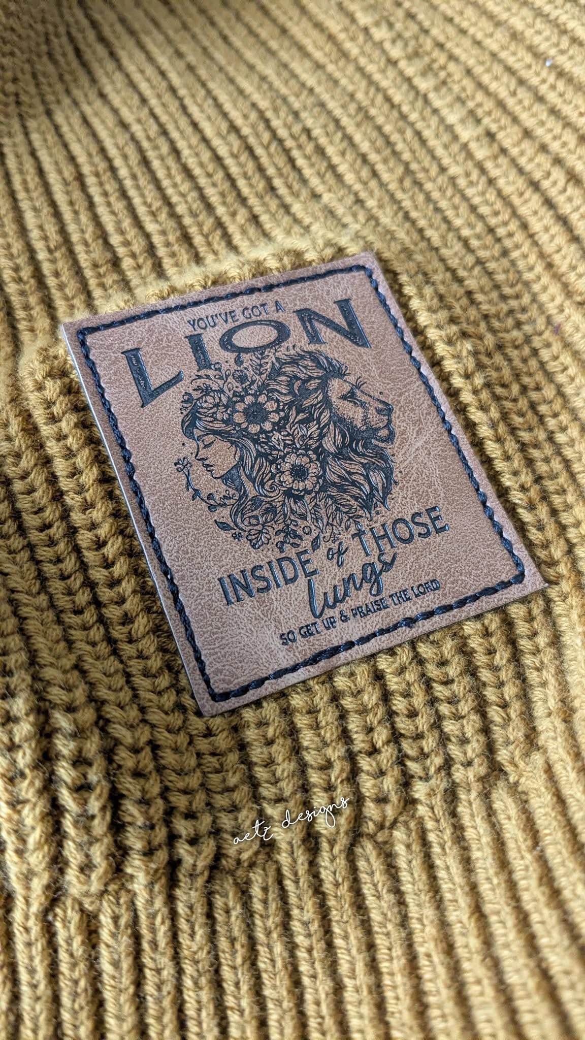 Lion Lungs Faux Leather Patch