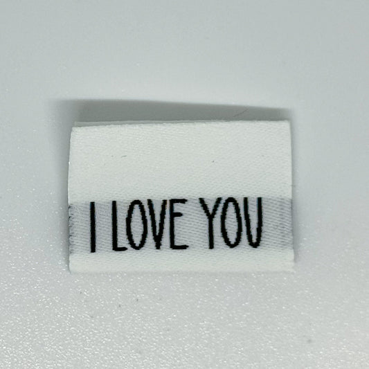 I Love You Woven Label image 0