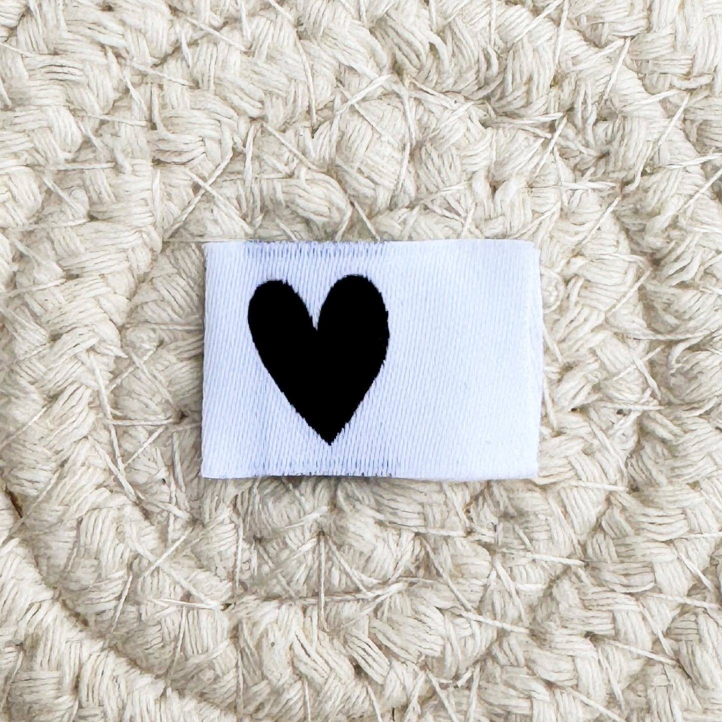 Black Heart Woven Label image 0