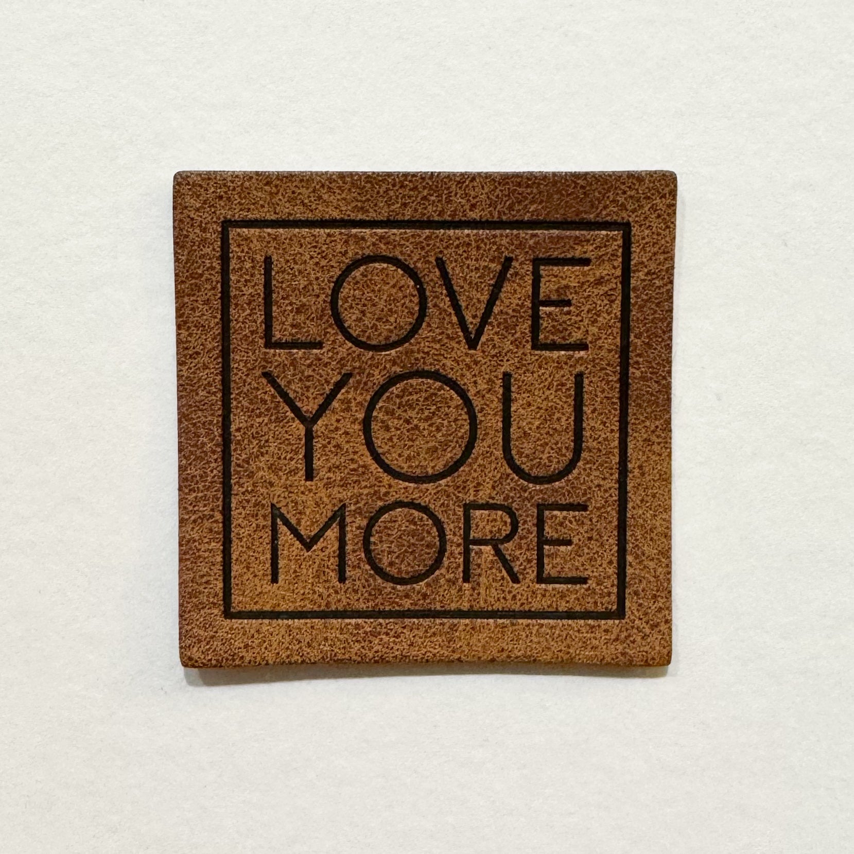 Love You More Faux Leather Patch image 0