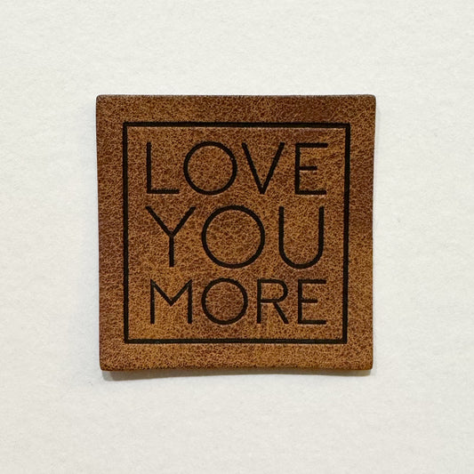 Love You More Faux Leather Patch image 0