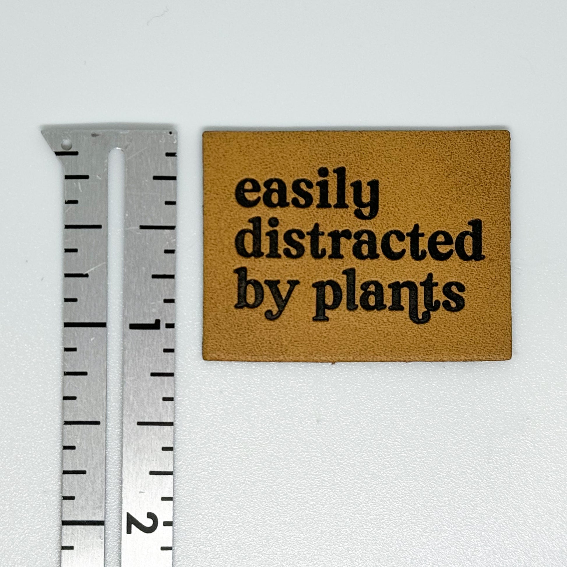 Distracted by Plants Faux Leather Patch image 1