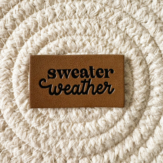 Sweater Weather Faux Leather Patch image 0