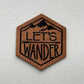 Let's Wander Faux Leather Patch image 0