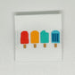 Colorful Popcicles Woven Label image 0