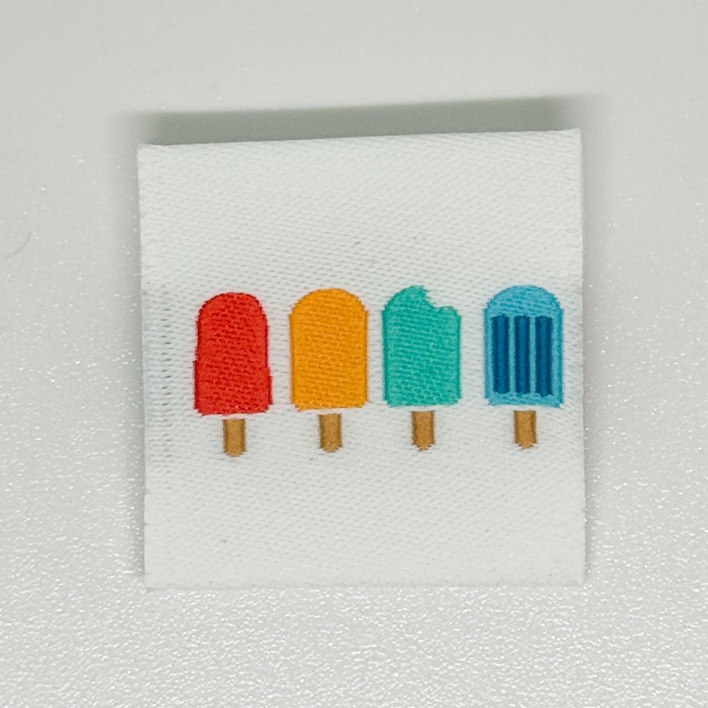 Colorful Popcicles Woven Label image 0