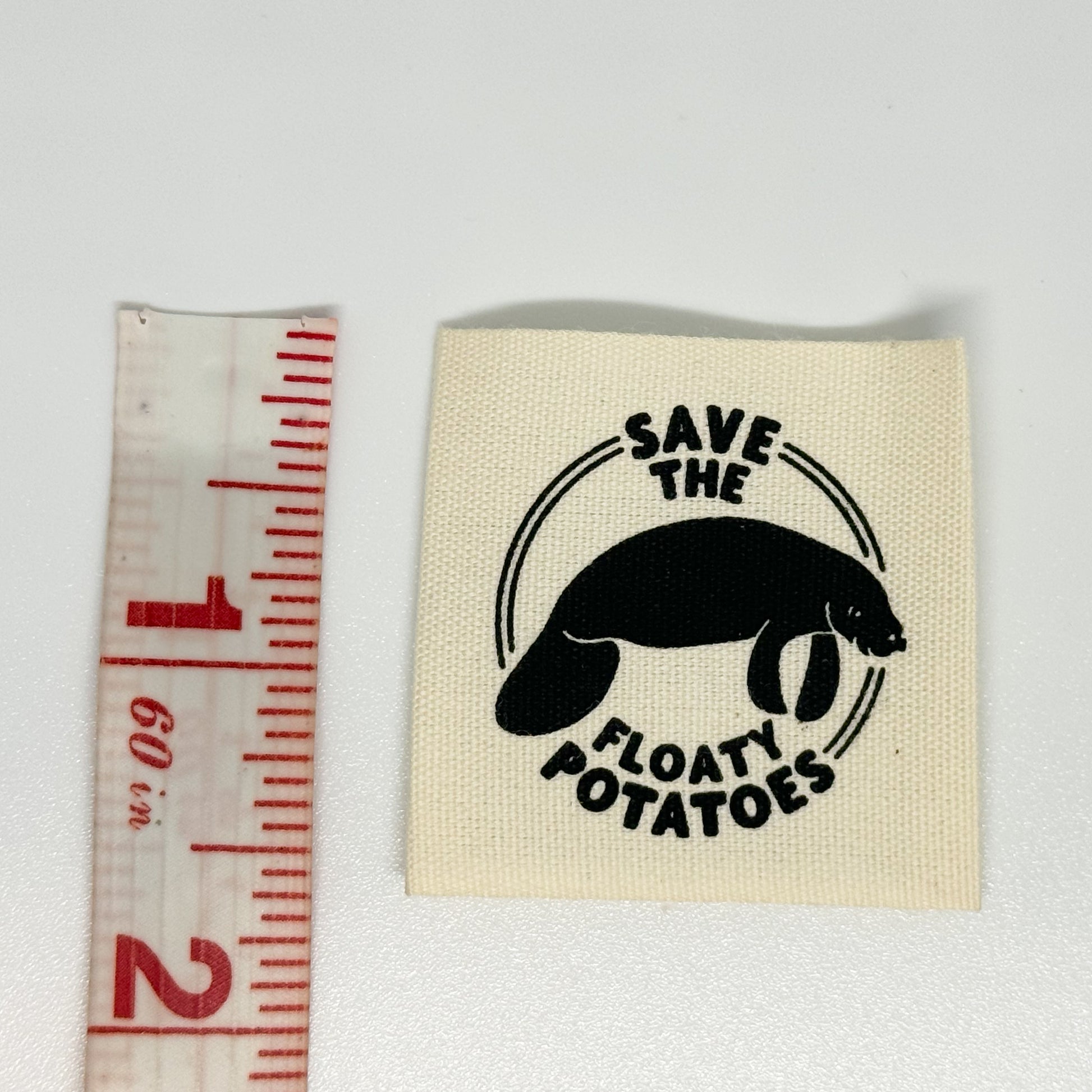 Save the Floaty Potatoes Printed Cotton Label image 1