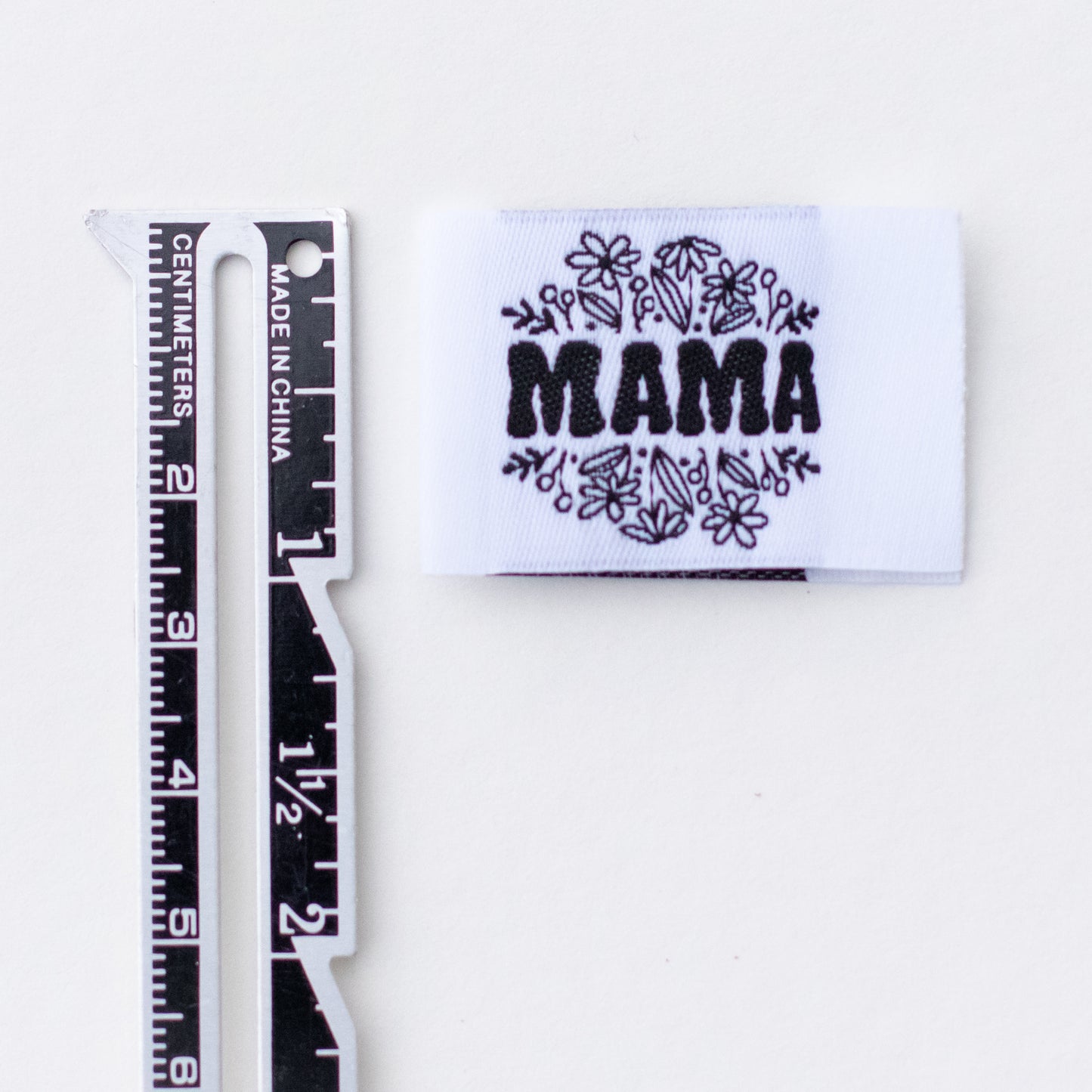 Mama Floral Woven Label image 2