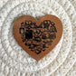 Books Heart Faux Leather Patch image 0