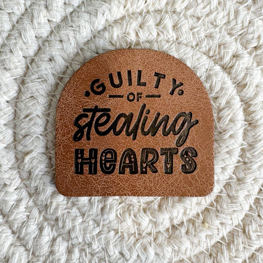 Guilty of Stealing Hearts Faux Leather Patch image 0