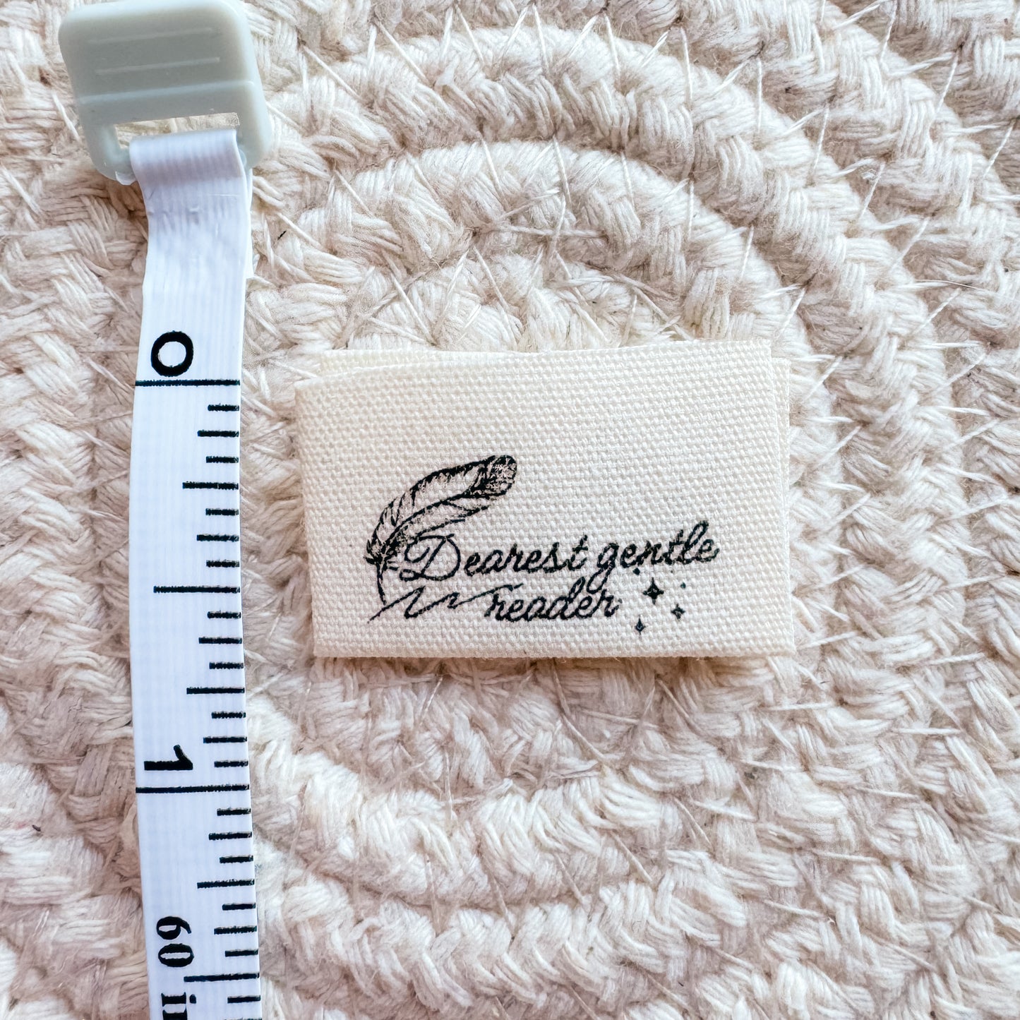 Dearest Gentle Reader Cotton Label image 1