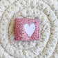 Light Pink Shimmery Heart Woven Label image 0