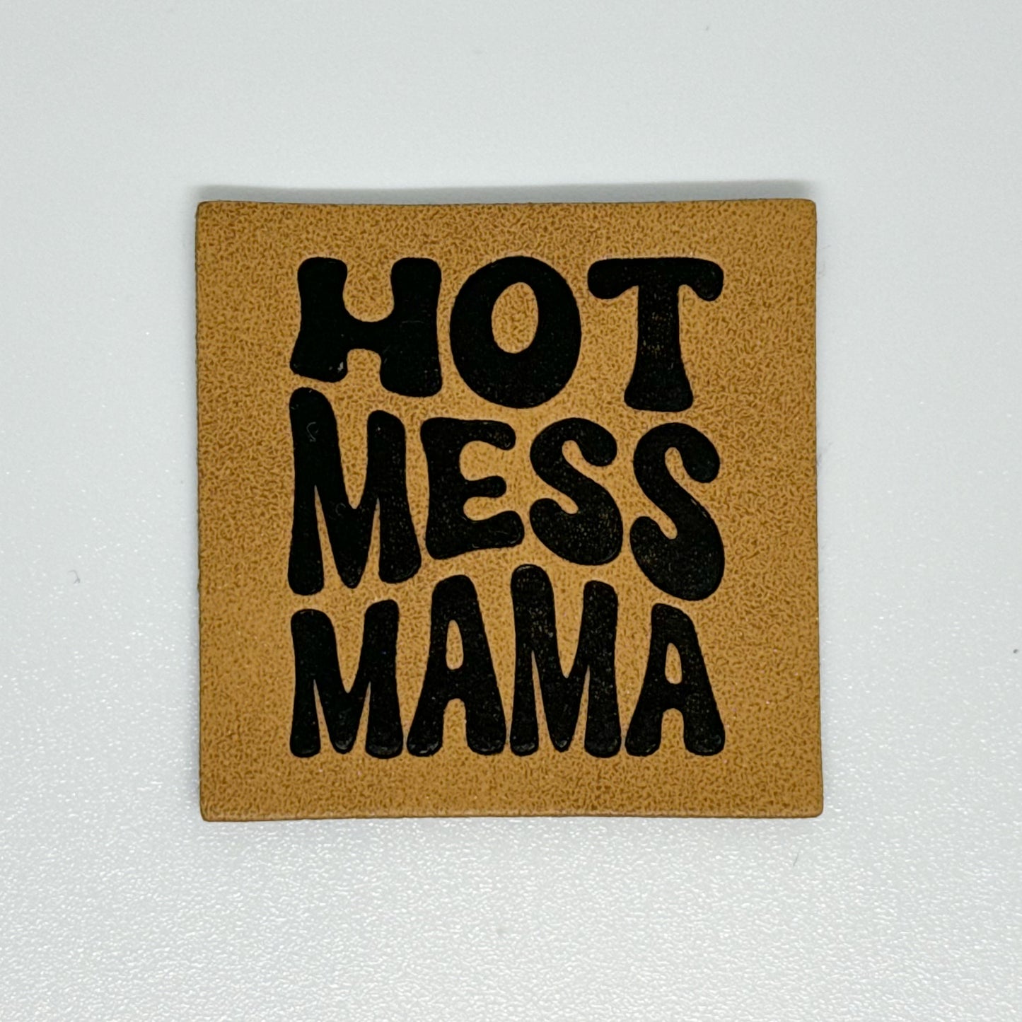 Hot Mess Mama Faux Leather Patch image 0