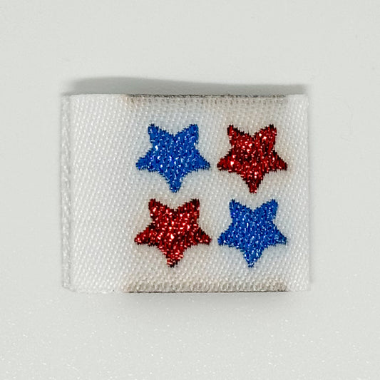 Patriotic Stars Woven Label image 0