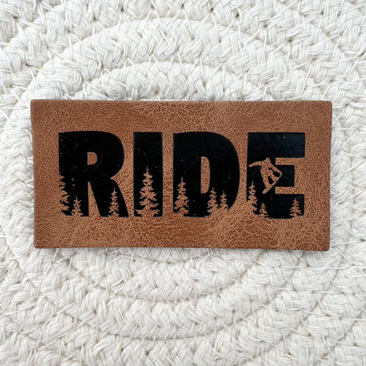 Snowboard Faux Leather Patch image 0