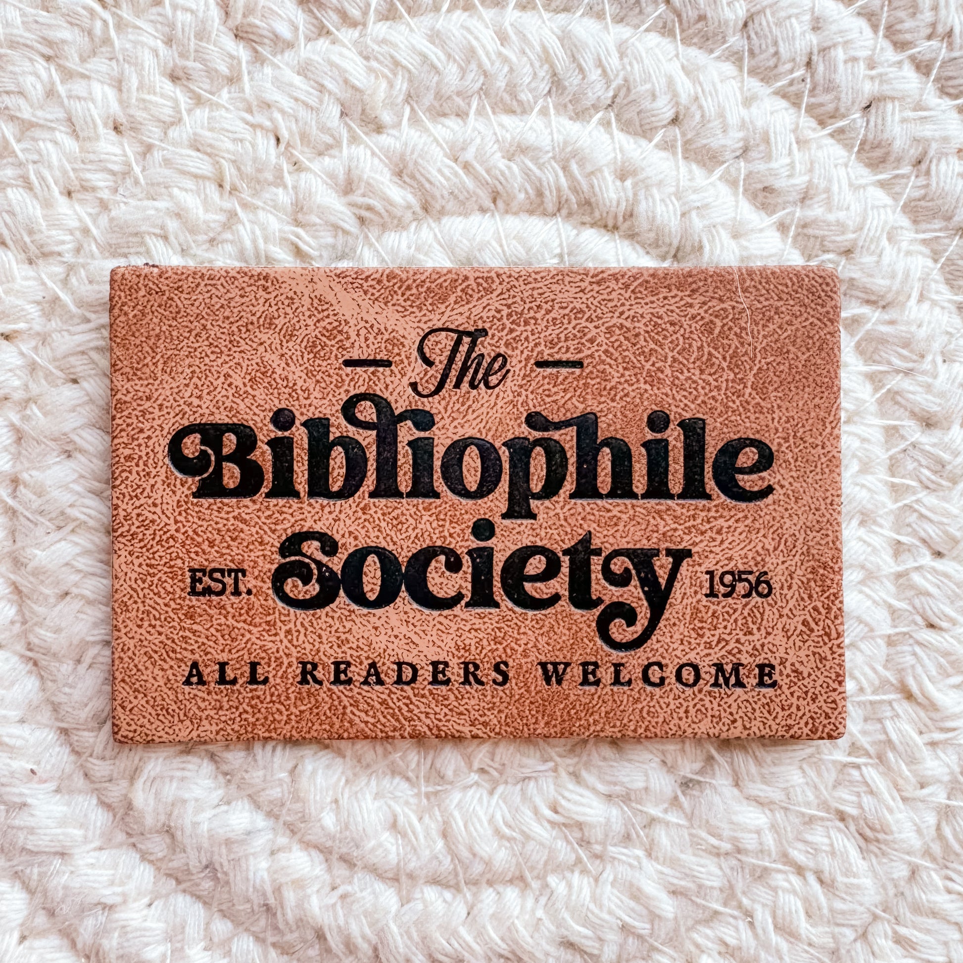 Bibliophile Society Faux Leather Patch image 0