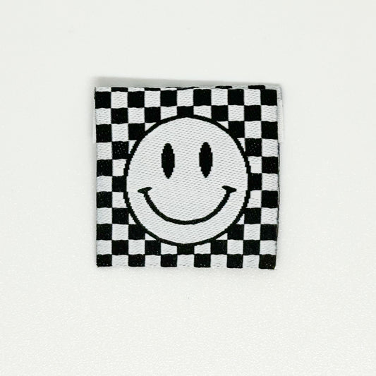 Happy Checkers Woven Label image 0