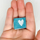 Blue Shimmery Heart Woven Label image 2