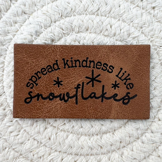 Sprinkle Kindness Like Snowflakes Faux Leather Patch image 0