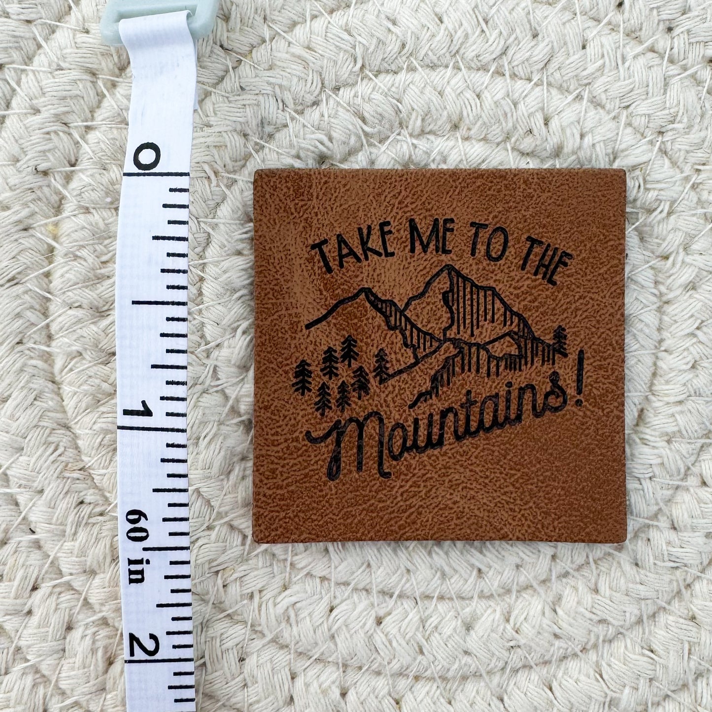 Take Me to the Mountains Faux Leather Patch image 1