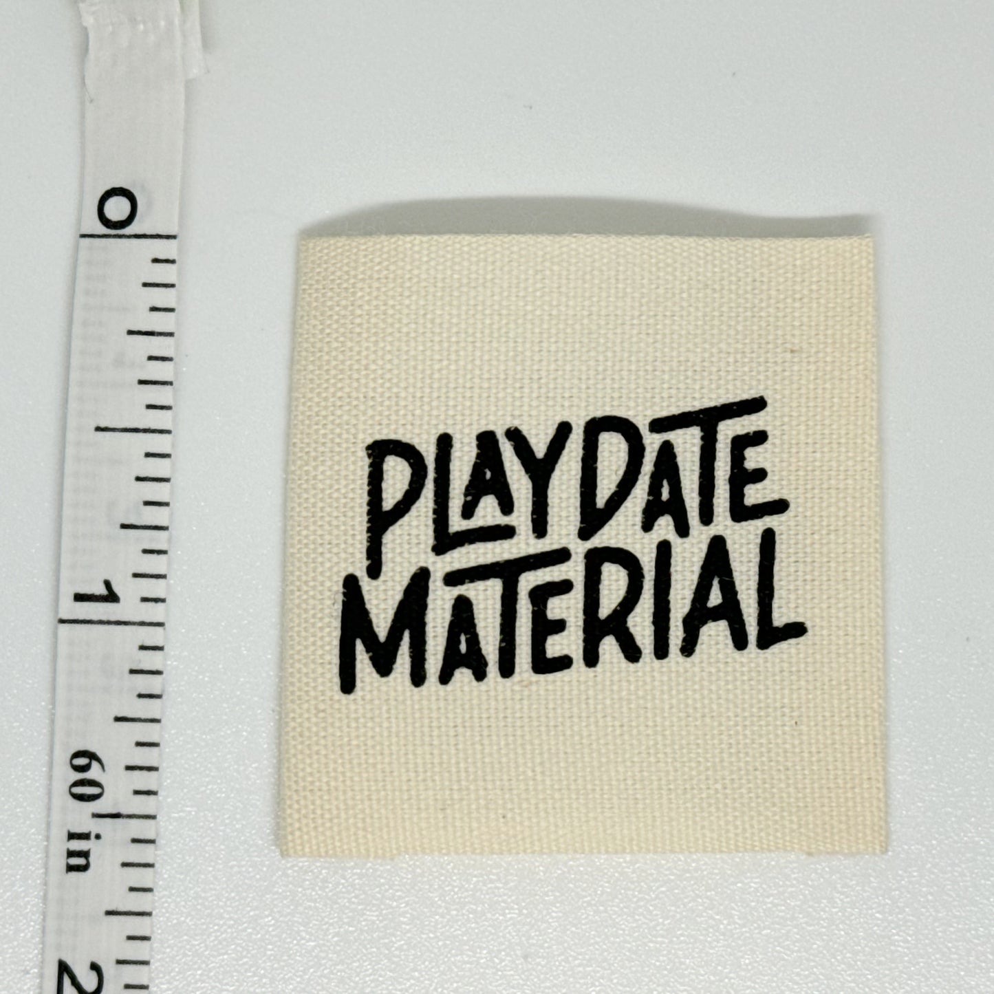 Playdate Material Printed Cotton Label image 1