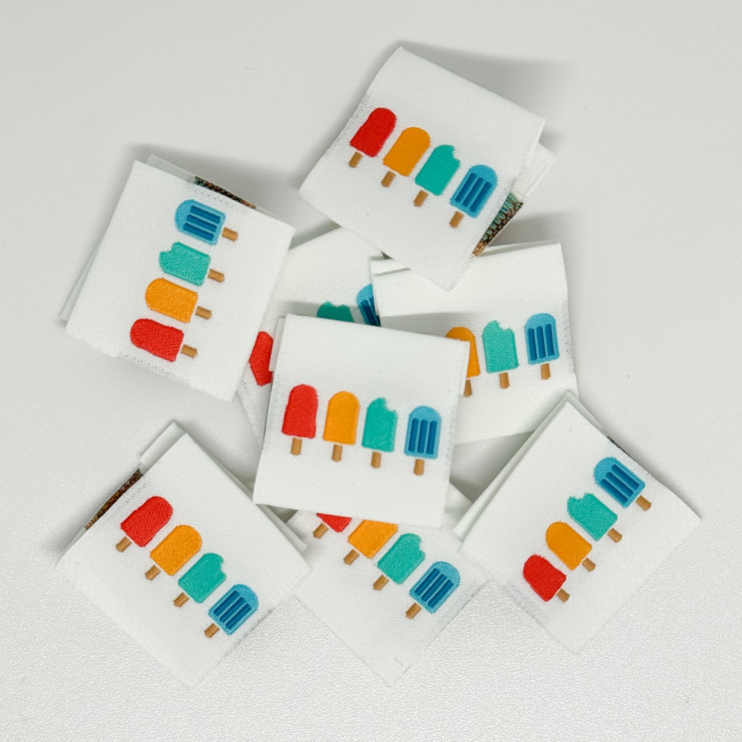 Colorful Popcicles Woven Label image 1