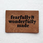 Fearfully and Wonderfully Made Faux Leather Patch image 0