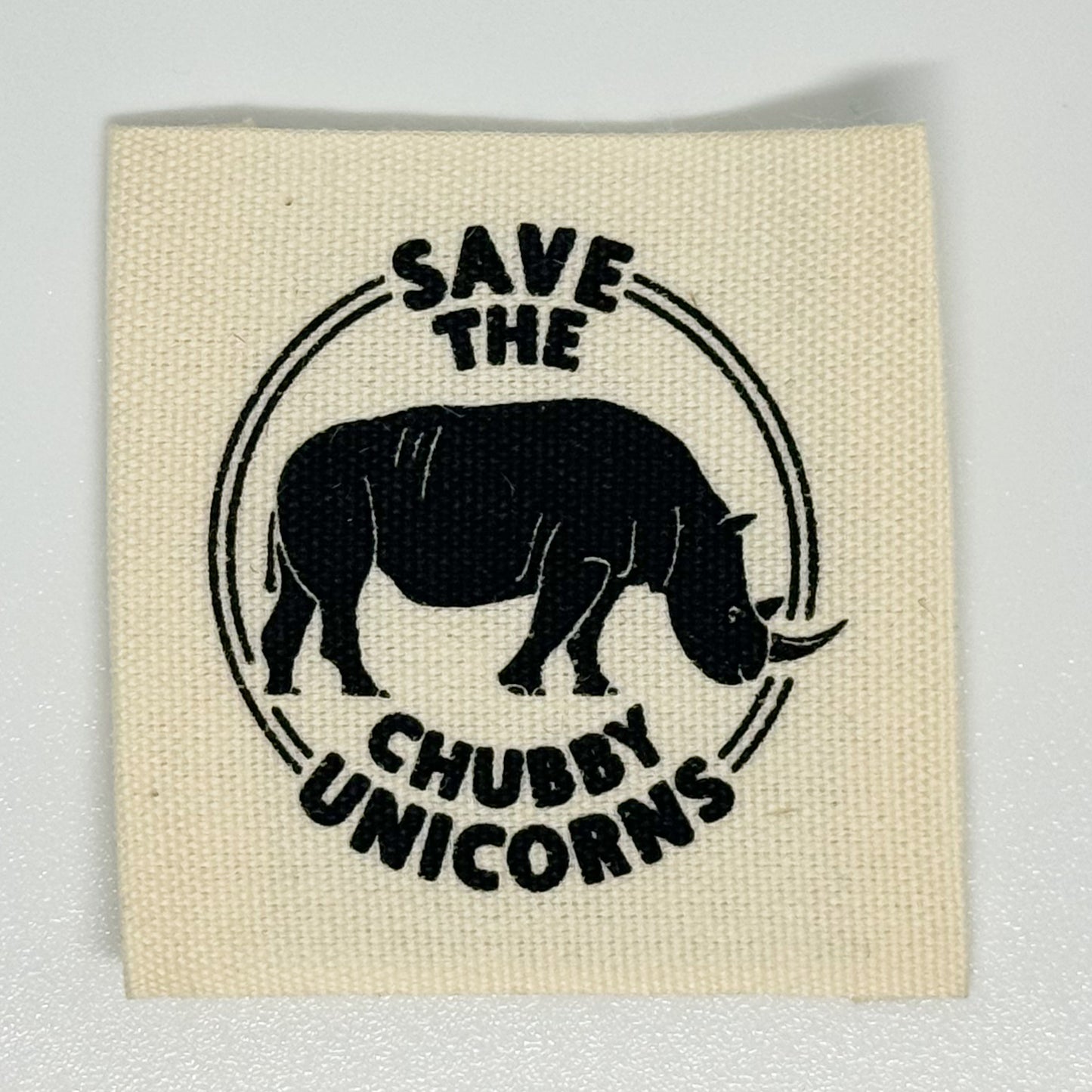 Save the Chubby Unicorns Printed Cotton Label image 0