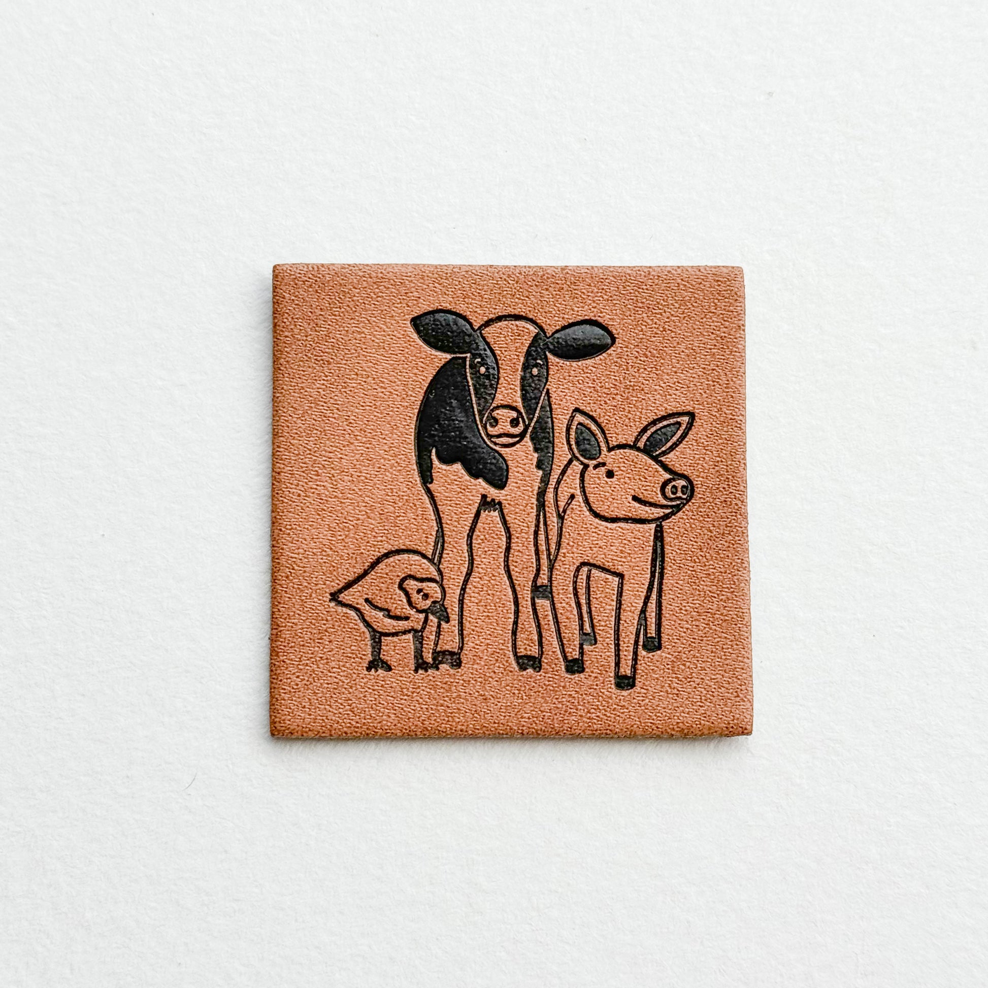 Farm Animal Faux Leather Patch image 0